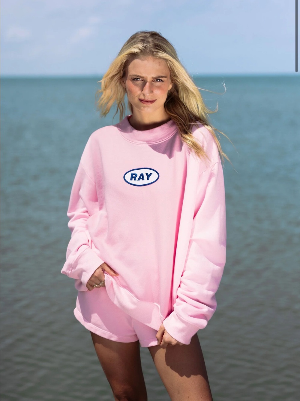 RAY the brand mock neck sweatshirt